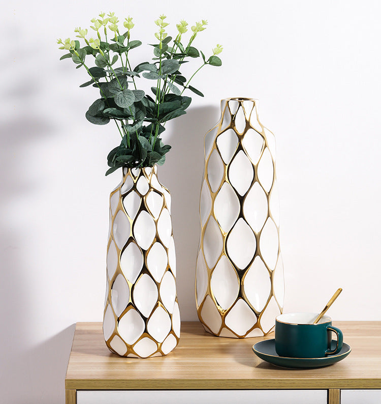 Geometric Minimalist Ceramic Vase